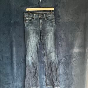 Citizens of Humanity Petite Made in Usa Denim Bootcut Dark Washed Jeans Woman 27